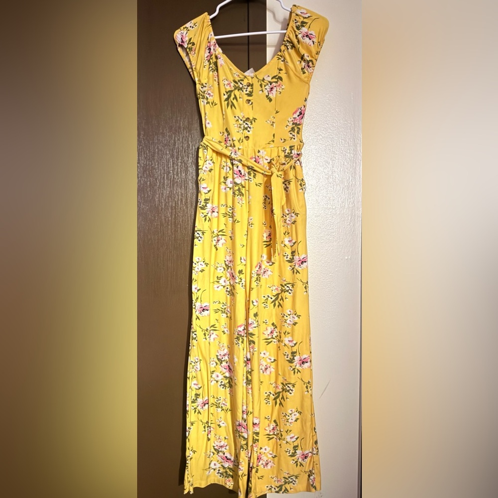 No Boundaries Yellow Floral Maxi Skirt